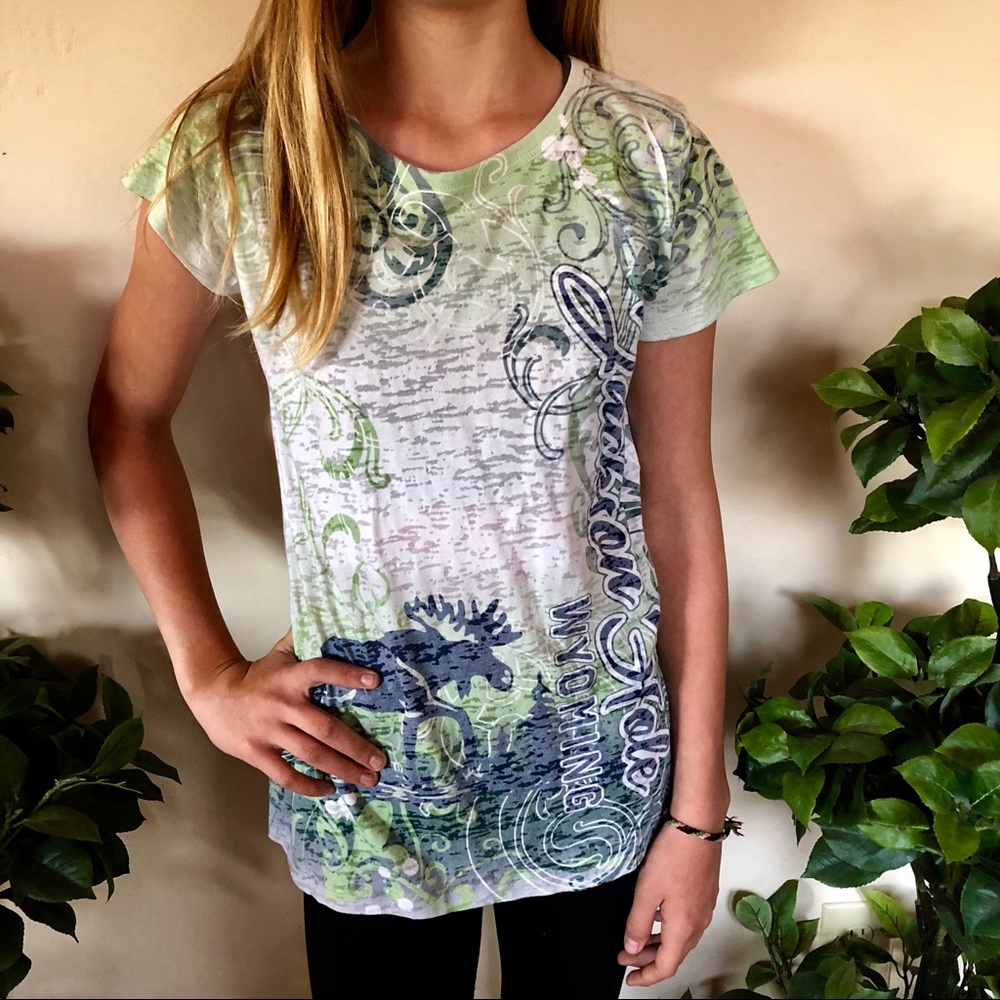 🔴! Floral sheer tee